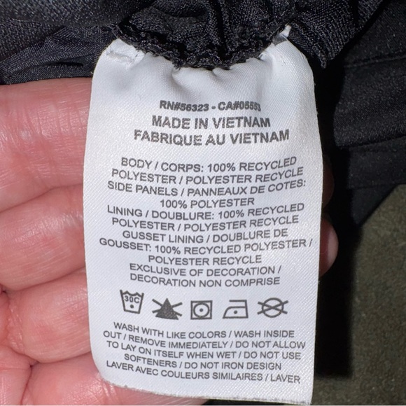 Nike Black Athletic Shorts Lightweight Moisture-Wicking w/ Built-In Underwear - Picture 3 of 4